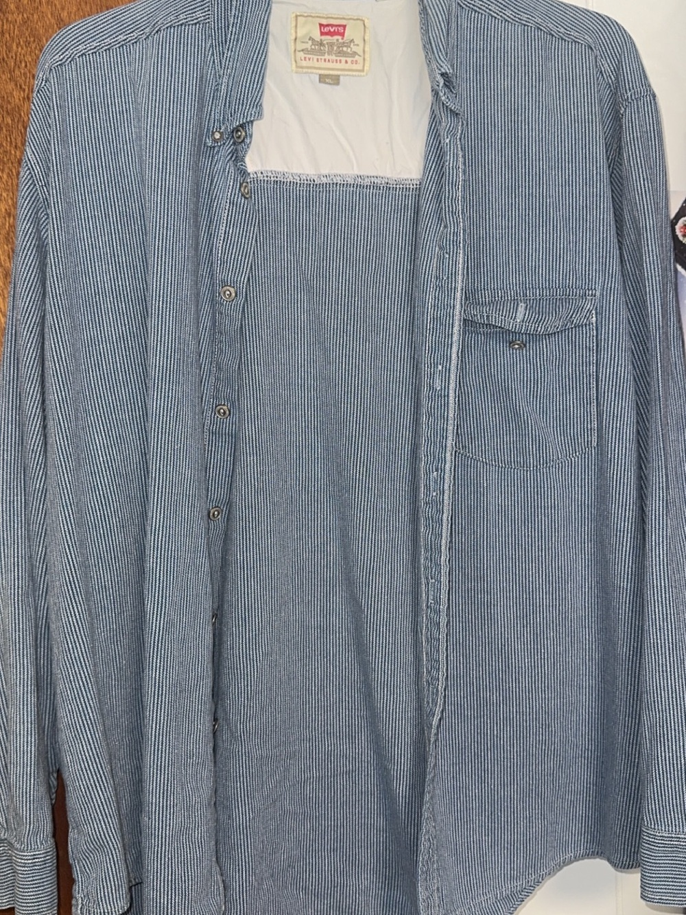 1998 Vintage Levi's Men's Light Blue Shirt - XL
